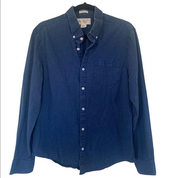 Original Penguin Denim Long Sleeve (L Slim) - Picture 1 of 3